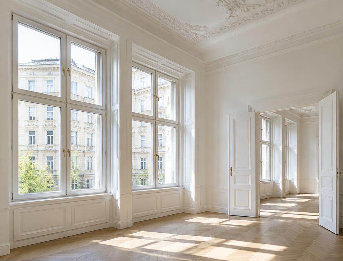 Sanierte Fenster in einem Wiener Altbau